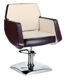 Fotel fryzjerski NICO BD-1088 brązowo-kremowy