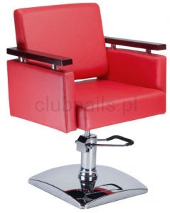 Fotel fryzjerski MILO czerwony BD-1123