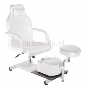 Fotel do pedicure z masażerem stóp BD-5711 biały