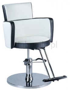 Fotel fryzjerski LUIGI BR-3927 biało-czarny